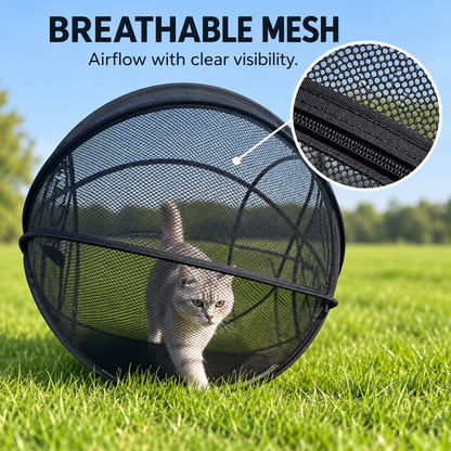 🐱🌿Portable Pop-Up Cat Playpen with Breathable Mesh and Foldable Design