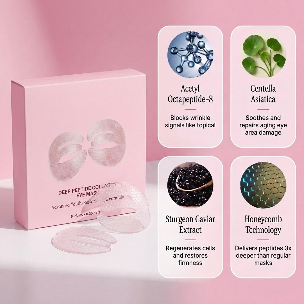 Crepey Under-Eyes Begone | LEVPLUS Deep Peptide Collagen Mask