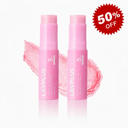 LEVPLUS Pink Collagen Volume Multi Balm - PDRN & Peptide for Plump, Firm Skin