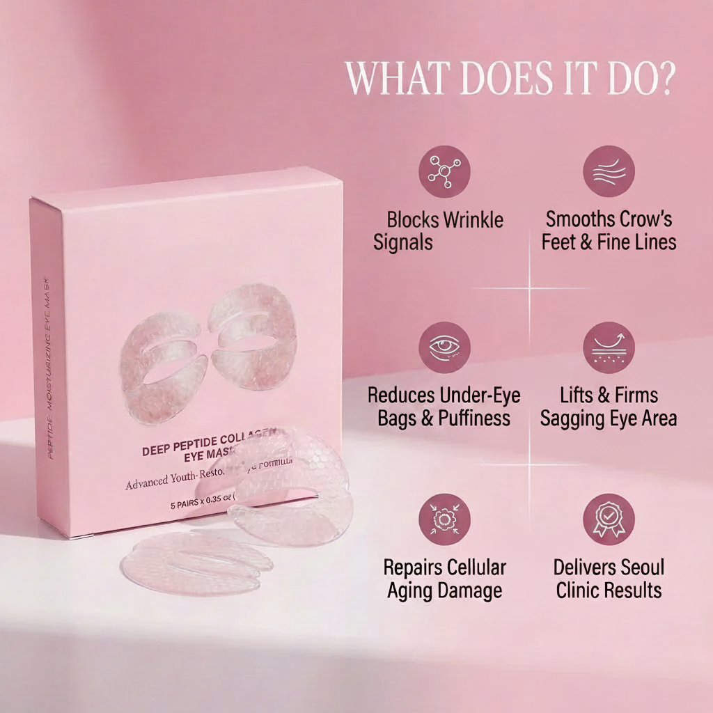 Crepey Under-Eyes Begone | LEVPLUS Deep Peptide Collagen Mask