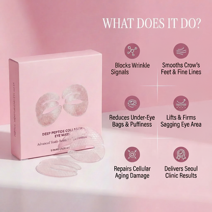 Crepey Under-Eyes Begone | LEVPLUS Deep Peptide Collagen Mask