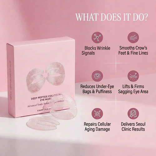 Crepey Under-Eyes Begone | LEVPLUS Deep Peptide Collagen Mask