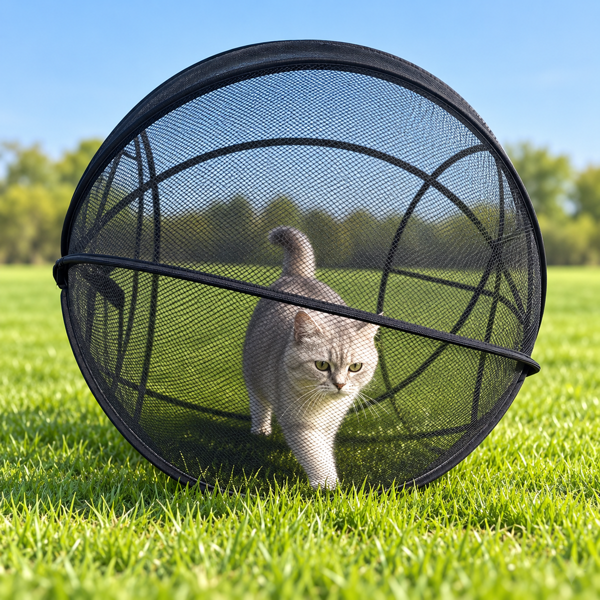 🐱🌿Portable Pop-Up Cat Playpen with Breathable Mesh and Foldable Design