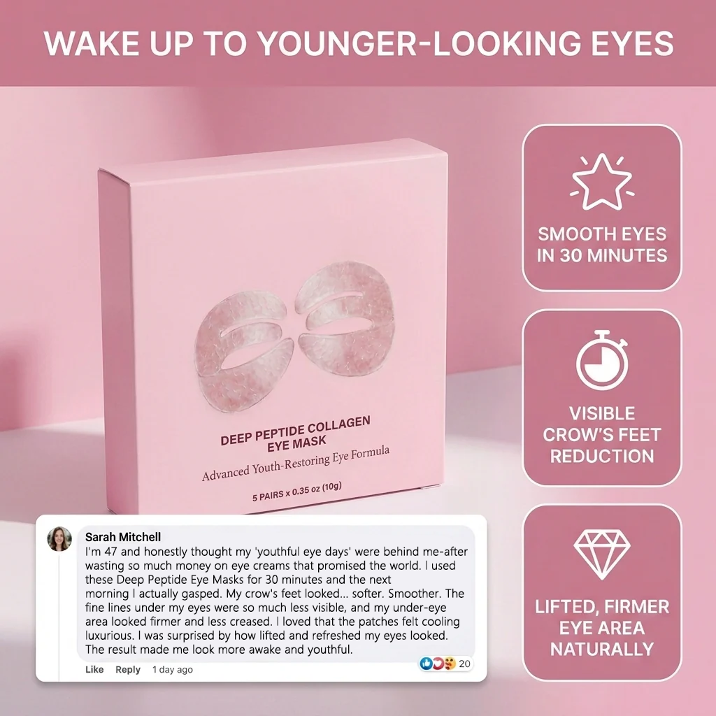 Crepey Under-Eyes Begone | LEVPLUS Deep Peptide Collagen Mask