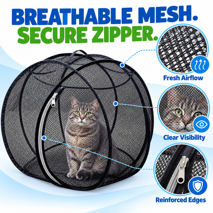 🐱🌿Portable Pop-Up Cat Playpen with Breathable Mesh and Foldable Design