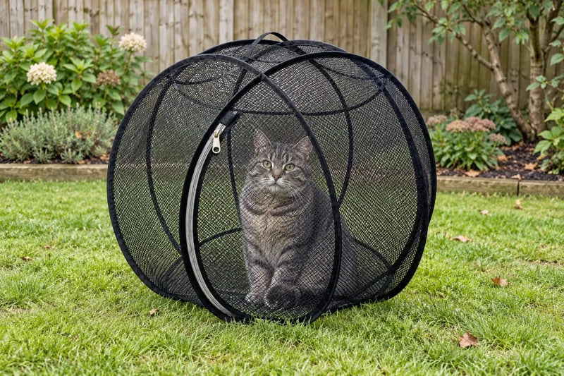 🐱🌿Portable Pop-Up Cat Playpen with Breathable Mesh and Foldable Design