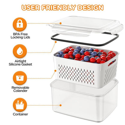 Welevplus™ Fruit & Vegetable Storage Box Set