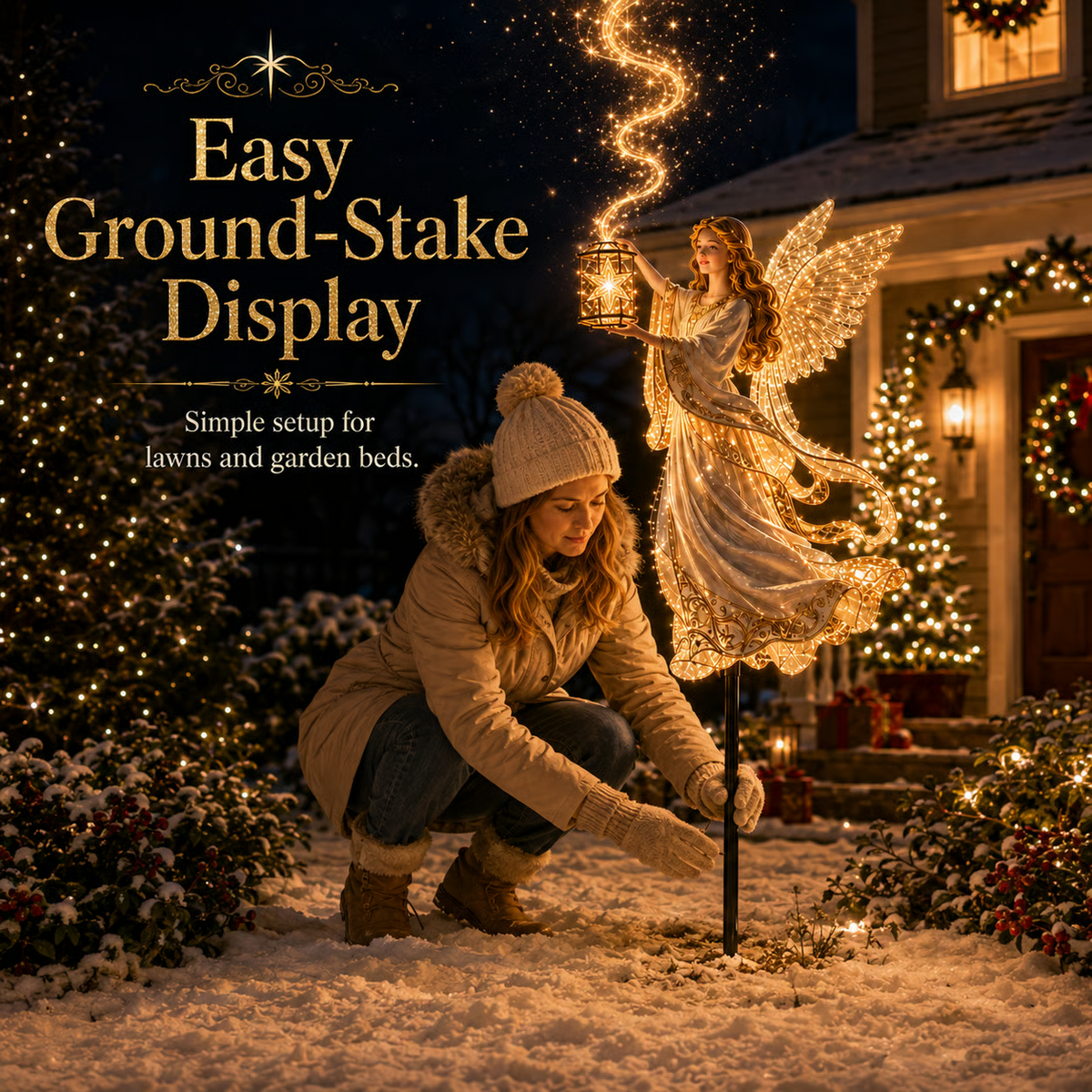 ✨Light-Up Angel Lantern Starlight Christmas Yard Stake